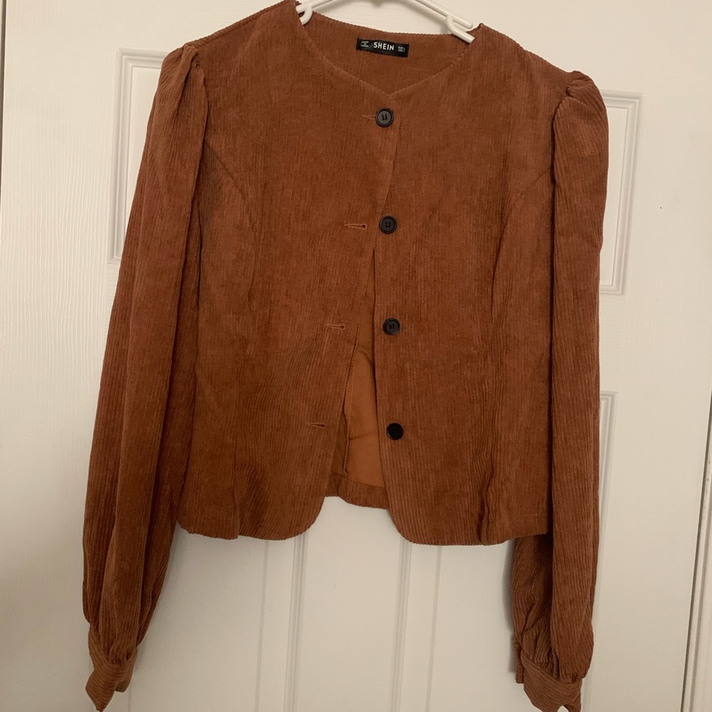 Shein Corduroy Long Sleeve Top